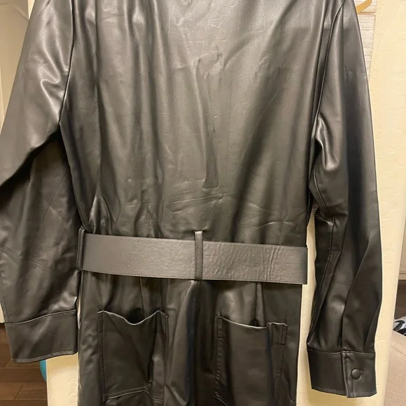 Zara Navy Belted Jumpsuit - Picture 10 of 10